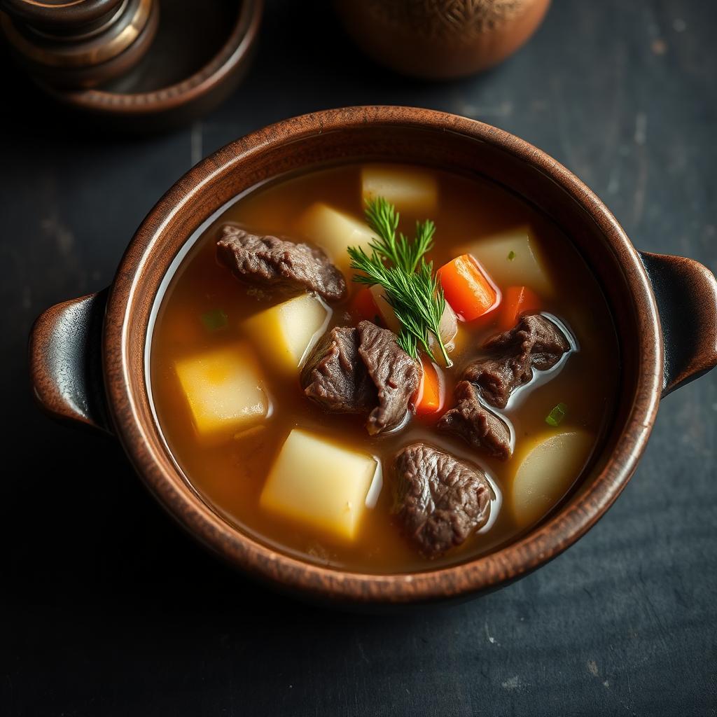 Traditional Kyrgyz Beef Shorpo