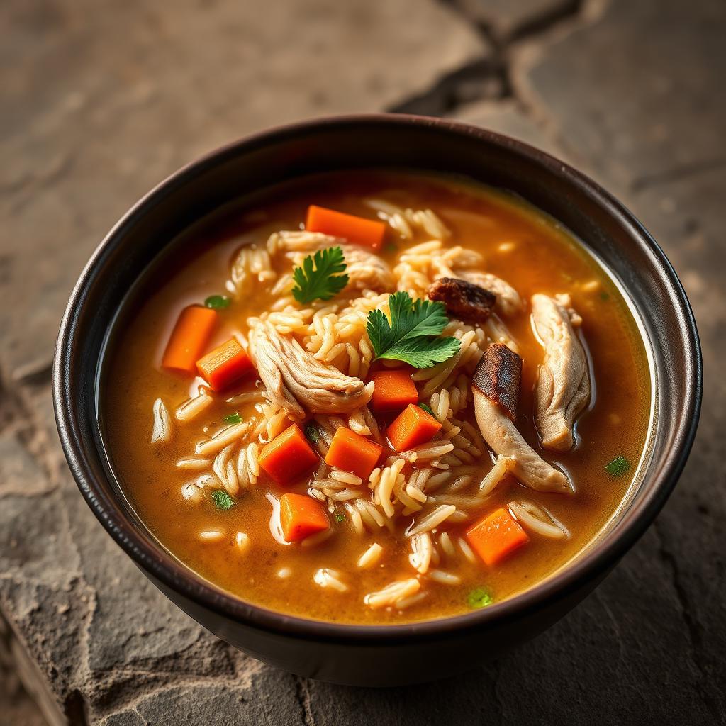 Brown Rice & Chicken Soup